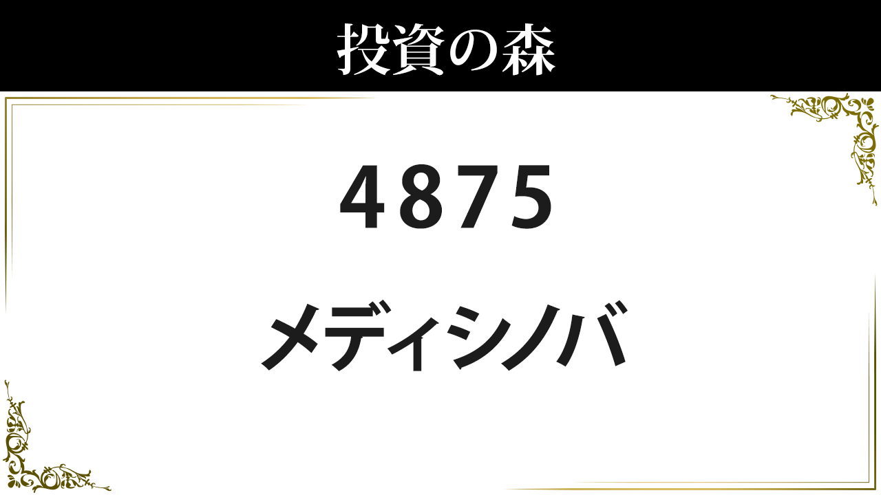 メディシノバ・インク【4875】：株価情報 ｜ 投資の森
