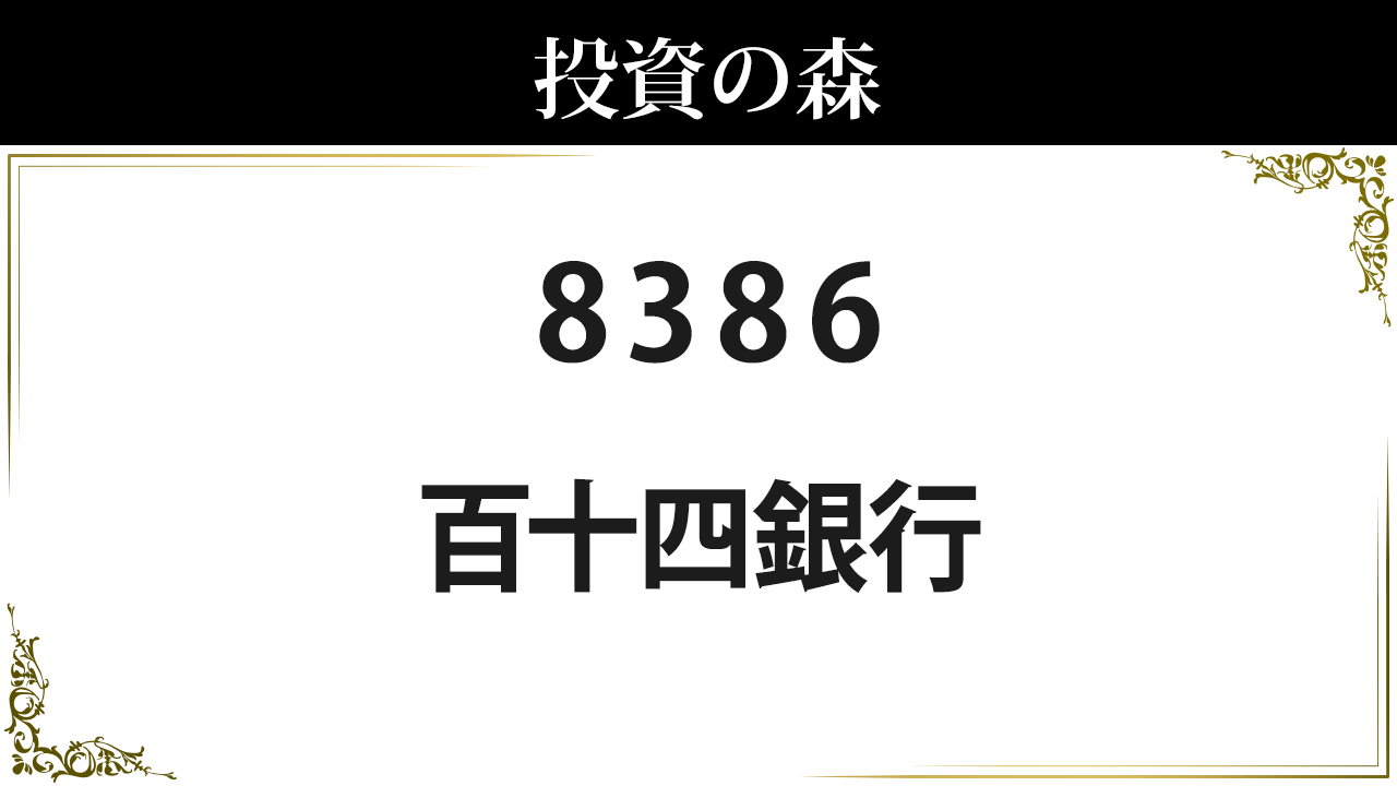 8386 百十四銀行 株価 日本株 個別株 投資の森